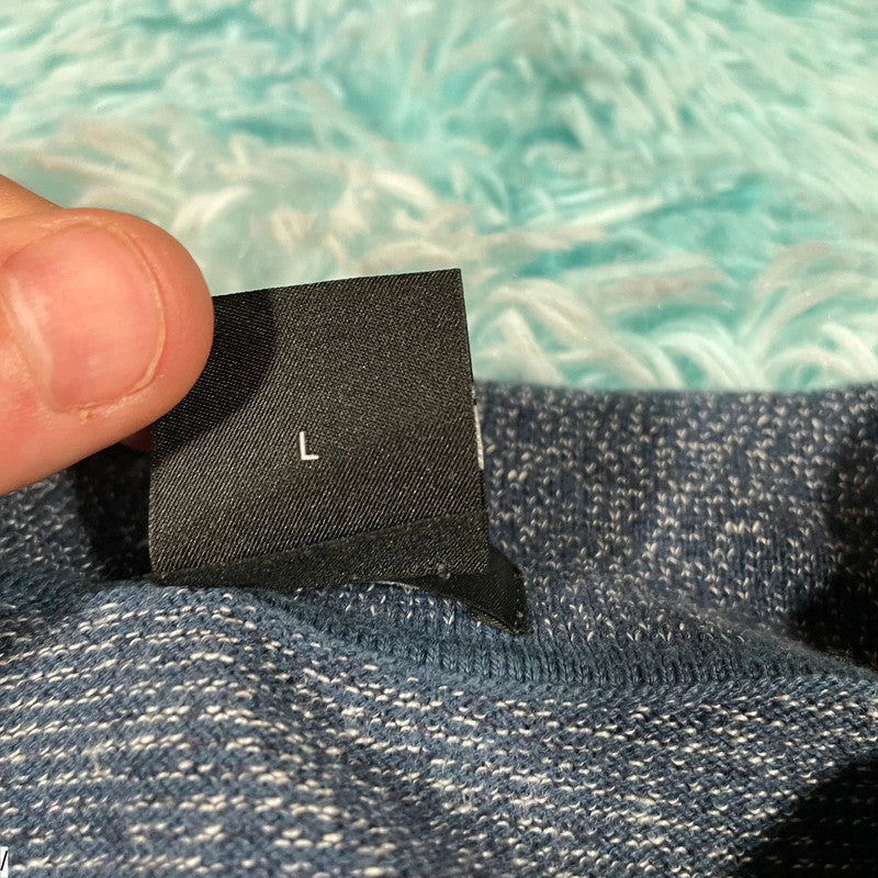 Blue Hugo Boss Cotton Linen Jumper - Large