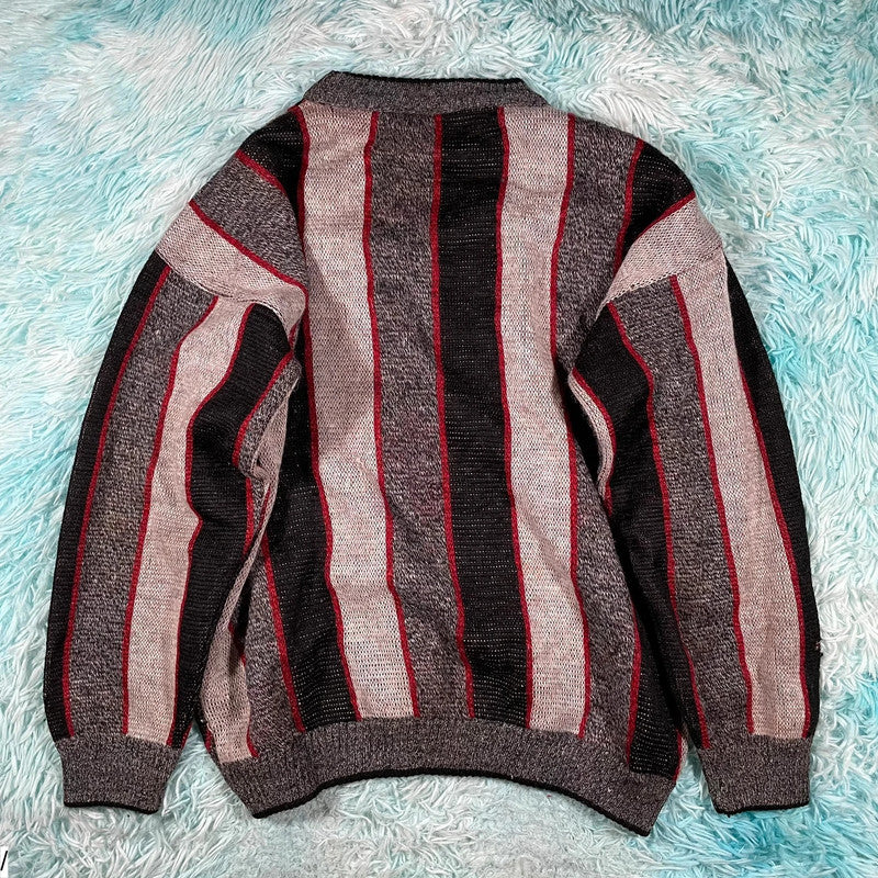 Vintage 90s Funky Grunge Patterned Gabicci Knitted Jumper - Large
