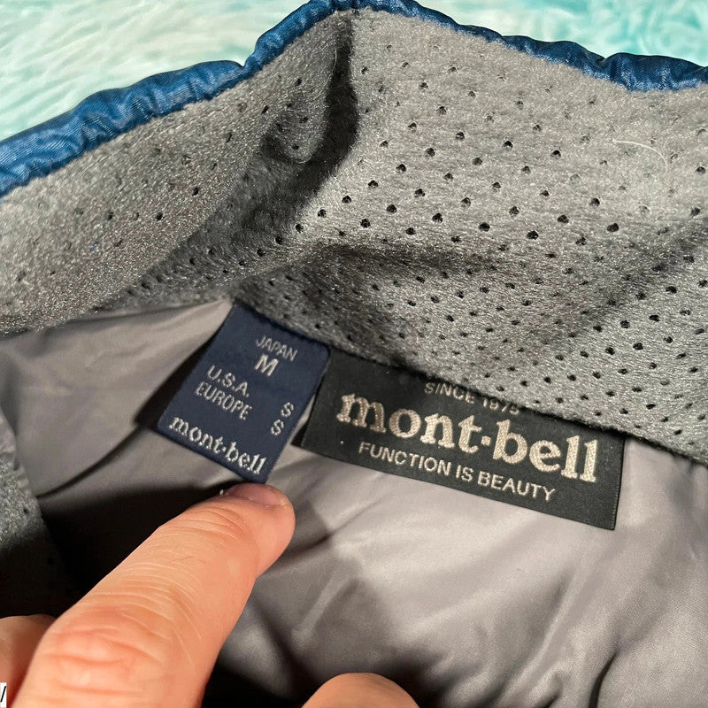 Vintage 90s Navy Montbell Puffer Gilet Jacket - Small
