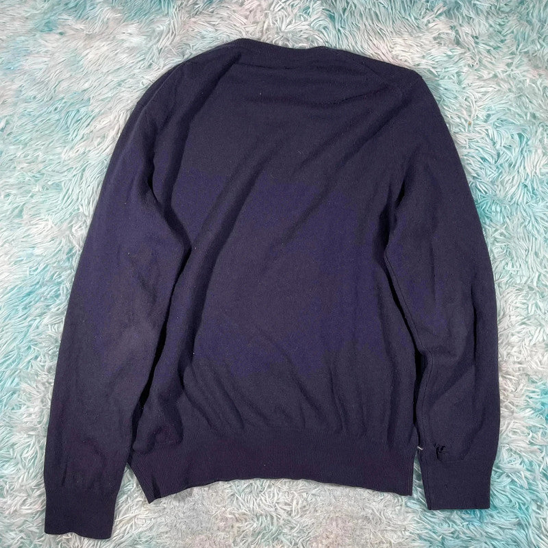 Navy Polo Ralph Lauren Wool Jumper - Large