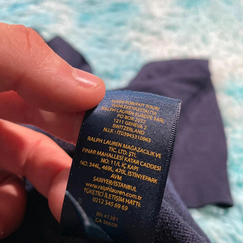 Navy Polo Ralph Lauren Wool Jumper - Large