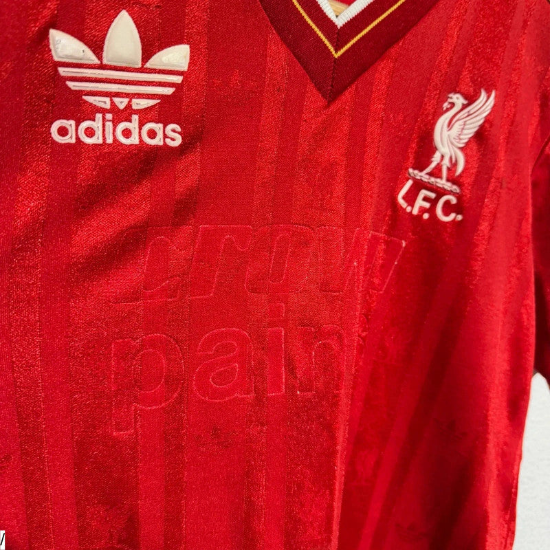 Vintage 1986 Liverpool Shirt Original Adidas Crown Paints - Small