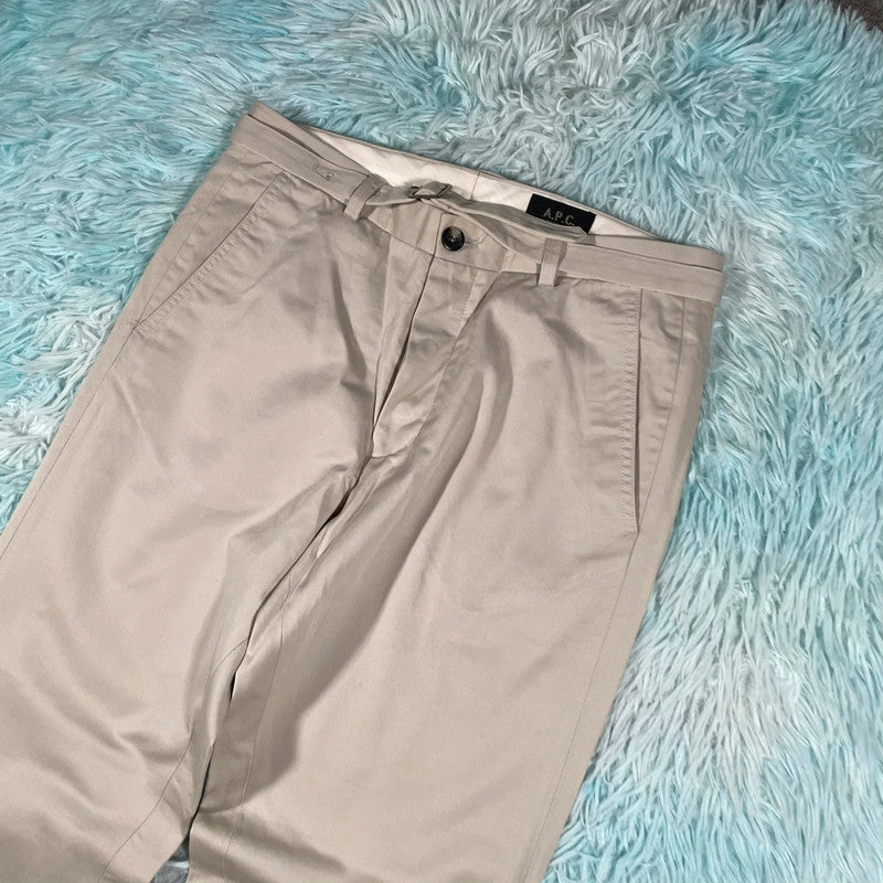 Beige A.P.C Chino Trousers - XS