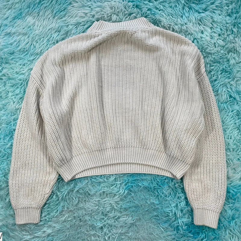 White Tommy Jeans Knitted Jumper Flag - Small