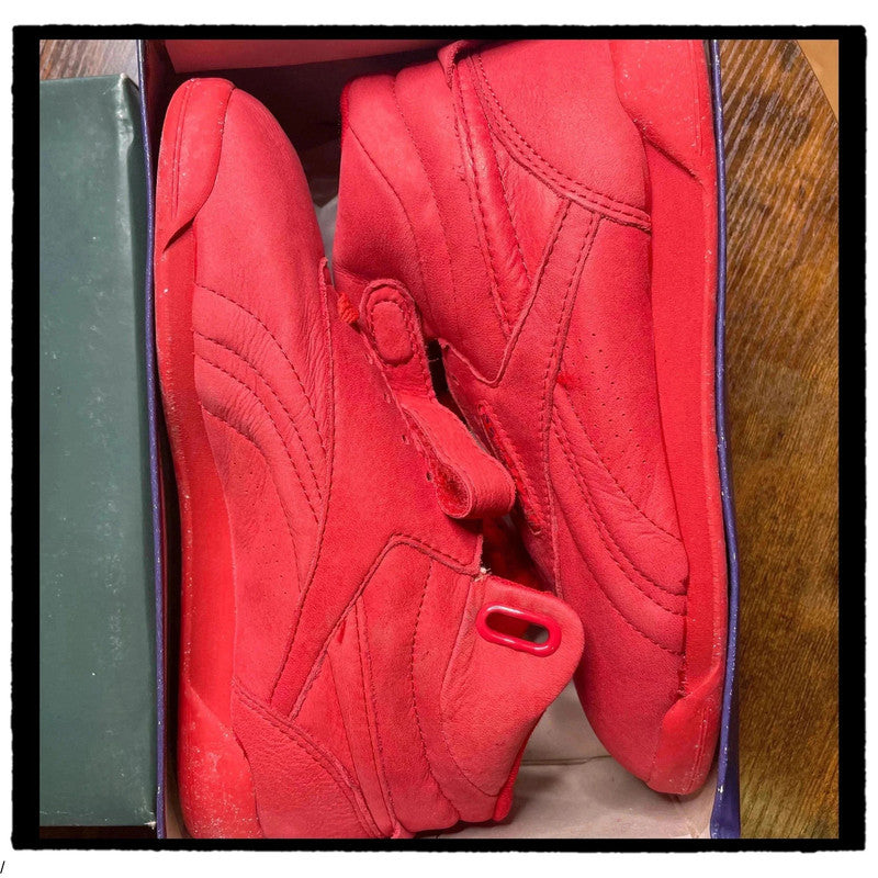 Deadstock 90s Red Reebok Plie Hi-Top Trainers Gallery Collection - UK4