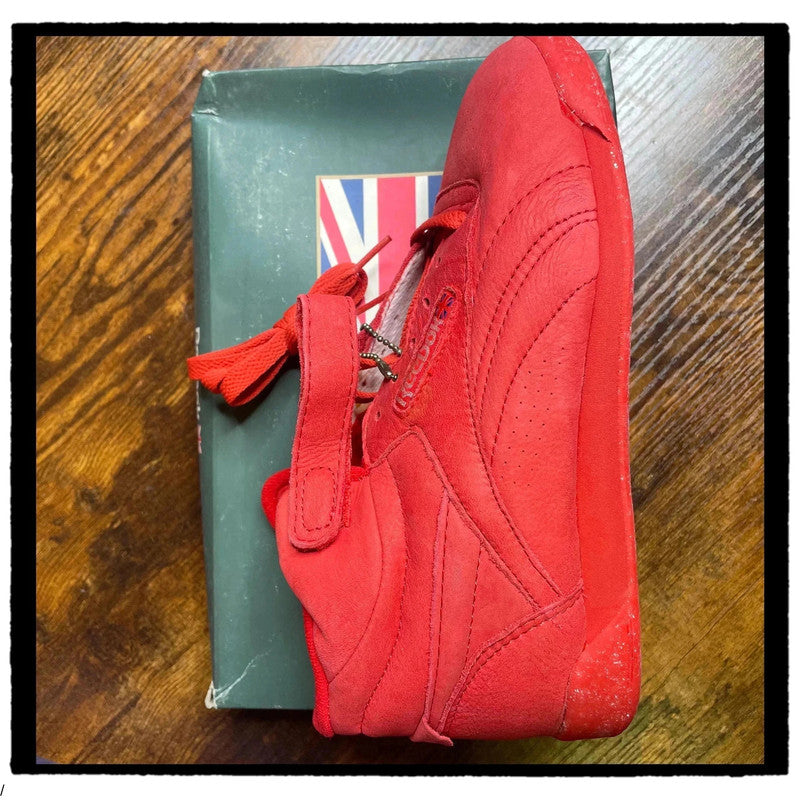 Deadstock 90s Red Reebok Plie Hi-Top Trainers Gallery Collection - UK4