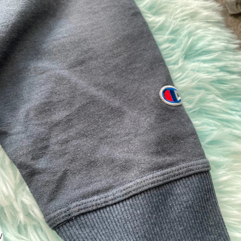 Vintage Navy Champion Plain Sweatshirt - Large