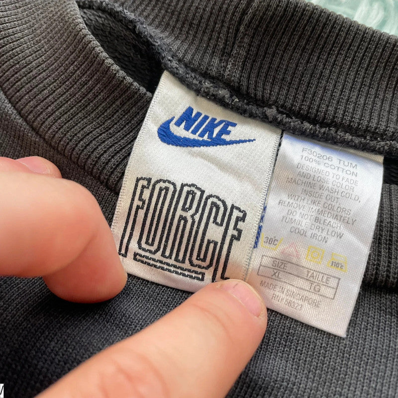 Vintage 90s Black Nike Oversized Baggy Sweatshirt - XL
