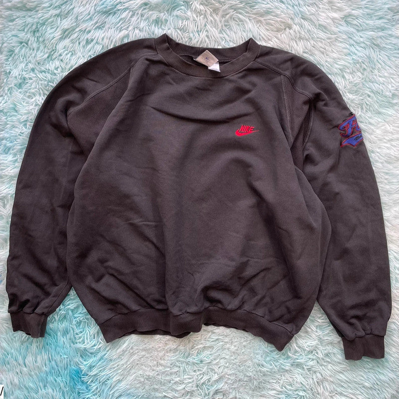 Vintage 90s Black Nike Oversized Baggy Sweatshirt - XL