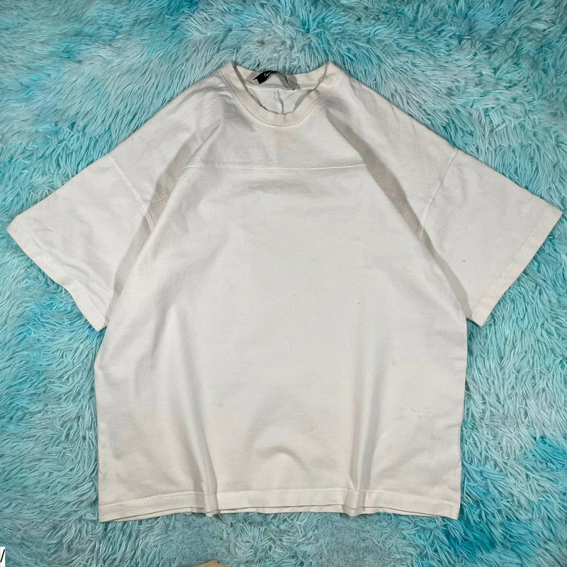 White about:blank Heavyweight T Shirt - Medium