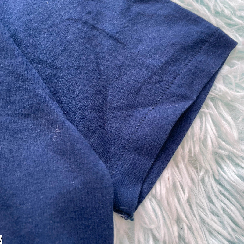 Vintage 90s Navy Wellness Graphic T shirt - Large