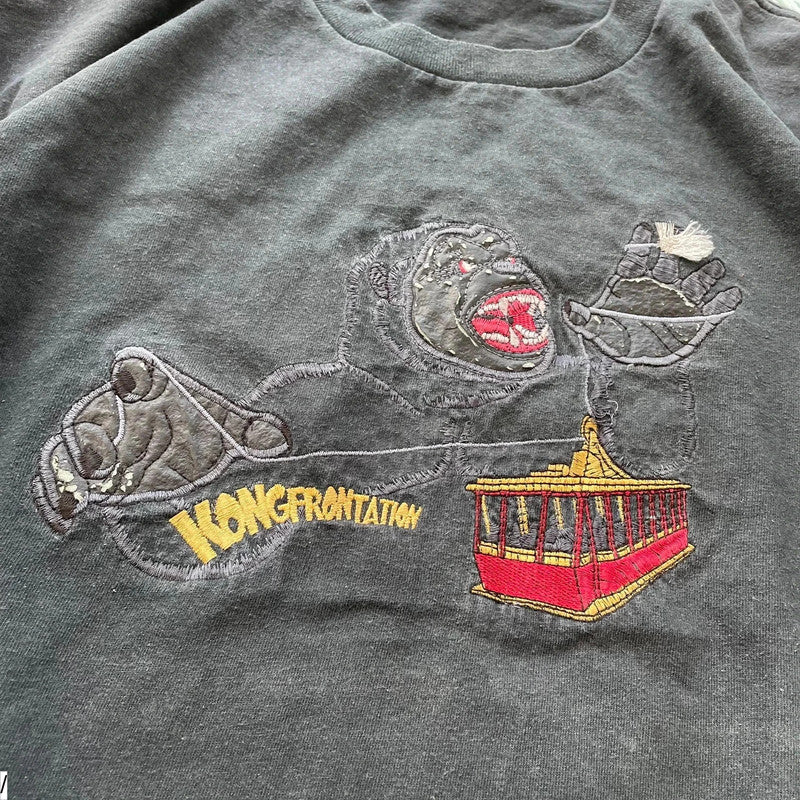 Vintage 90s Black Kongfrontation Ride Universal Studios T Shirt - XL