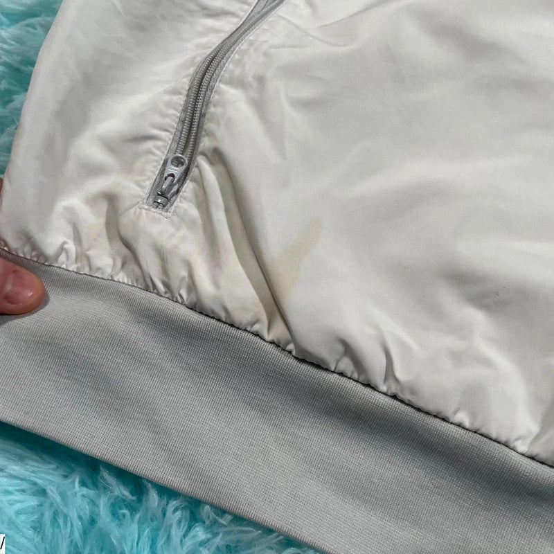 Vintage 00s Y2K White Nike Track Jacket - XL