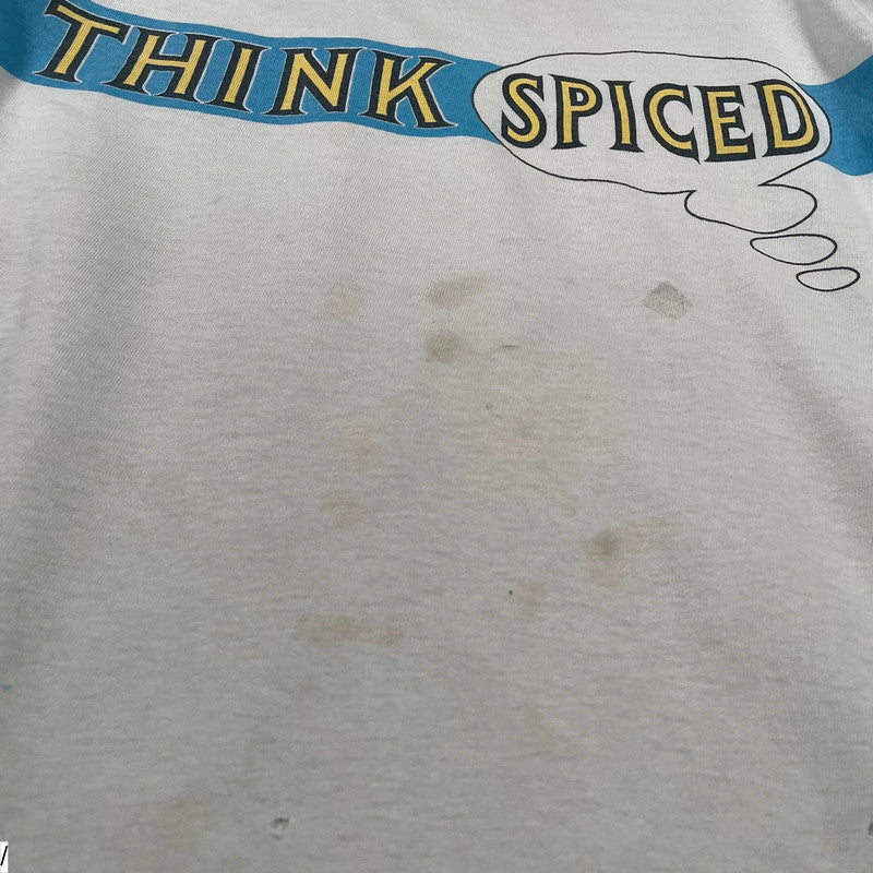 Vintage 80s White Morgans Rum Spiced Promo Graphic T Shirt - Large