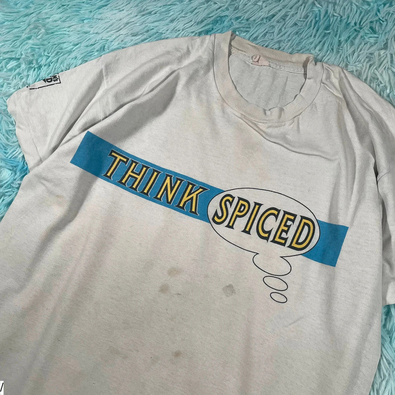 Vintage 80s White Morgans Rum Spiced Promo Graphic T Shirt - Large