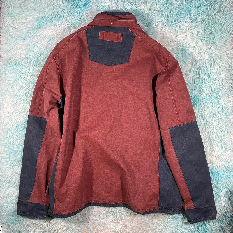 Vintage Red & Navy Fat Face Textile Jacket - XXL
