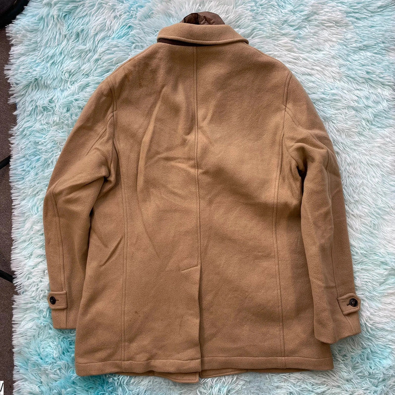 Beige Paoloni Wool Coat - 44”