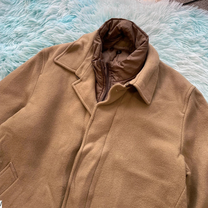 Beige Paoloni Wool Coat - 44”
