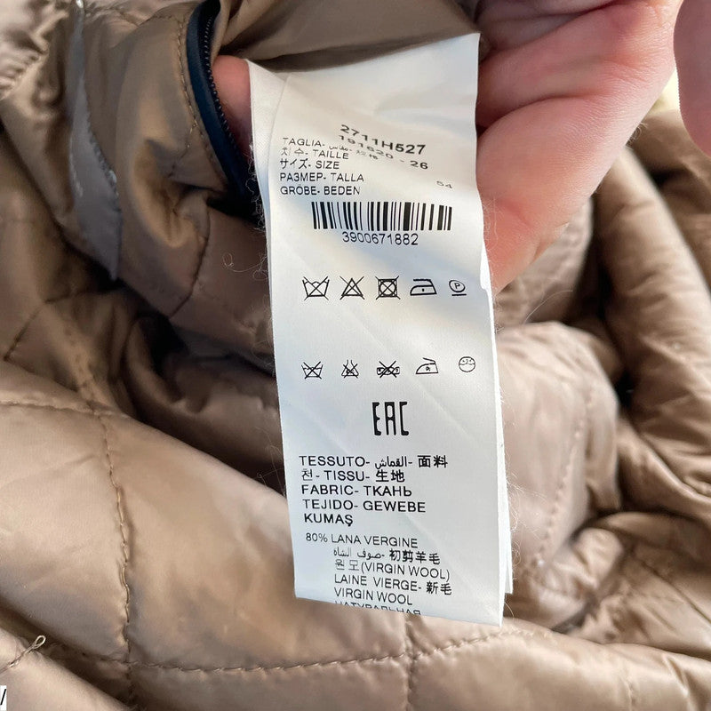 Beige Paoloni Wool Coat - 44”