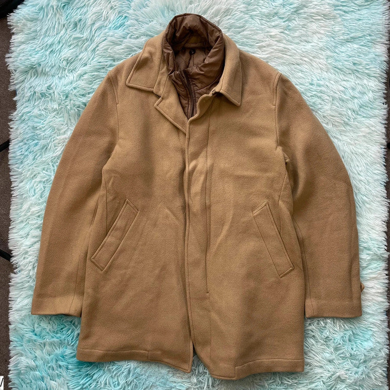 Beige Paoloni Wool Coat - 44”