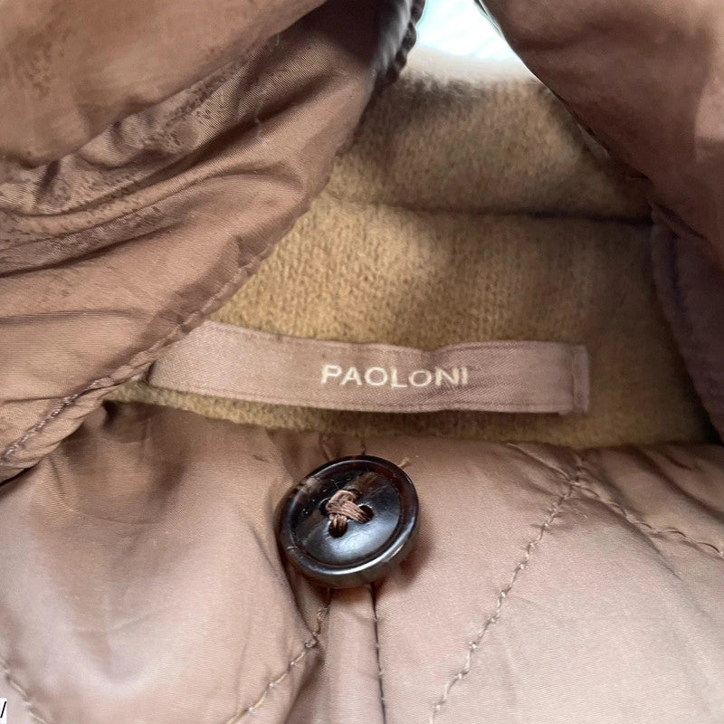 Beige Paoloni Wool Coat - 44”