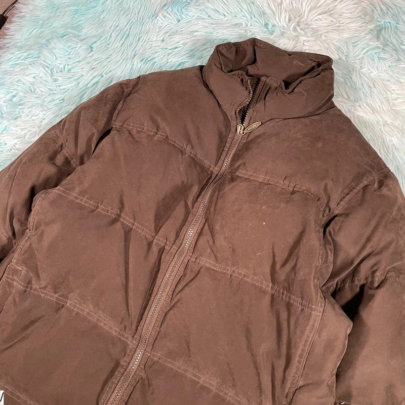 Brown Musto Puffer Jacket Duck Down Feather - Size 12