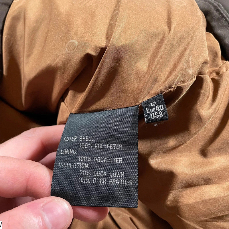 Brown Musto Puffer Jacket Duck Down Feather - Size 12