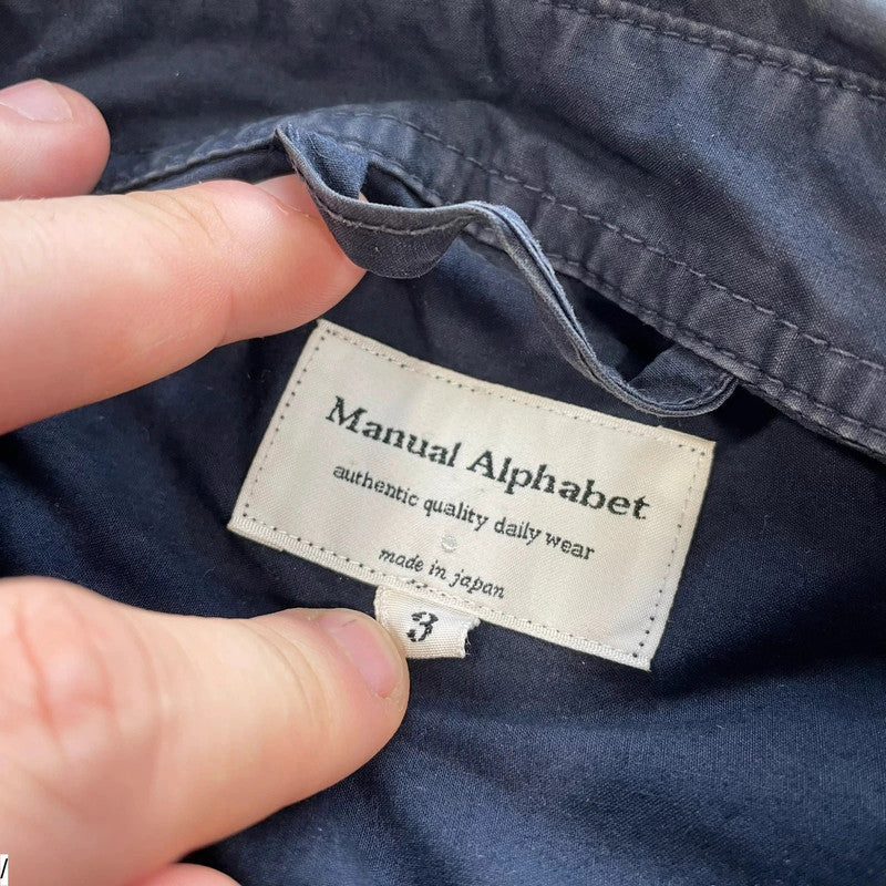 Navy Manual Alphabet Jacket Knee Length - Large