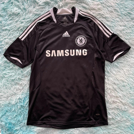 Vintage 2008-09 Chelsea Shirt Away Kit Black Adidas - Medium