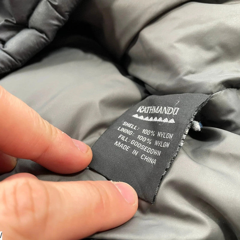 Black Kathmandu Puffer Jacket Down Fill - Small
