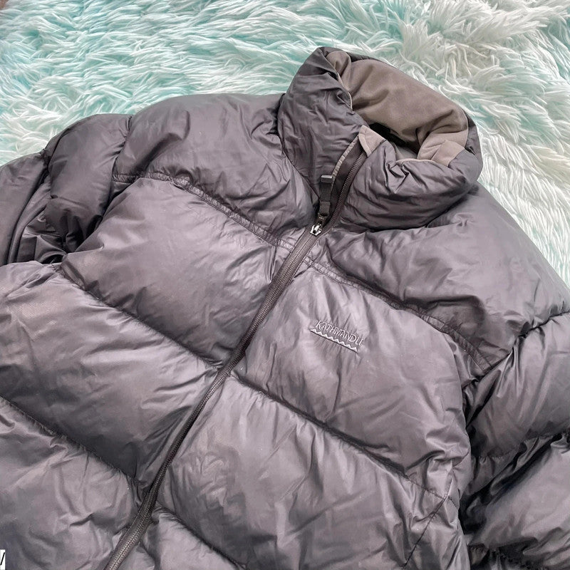 Black Kathmandu Puffer Jacket Down Fill - Small