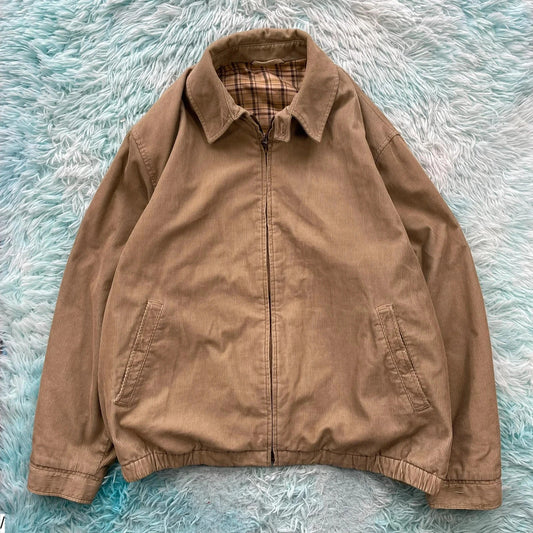 Vintage Beige M&S Corduroy Bomber Jacket - XXL