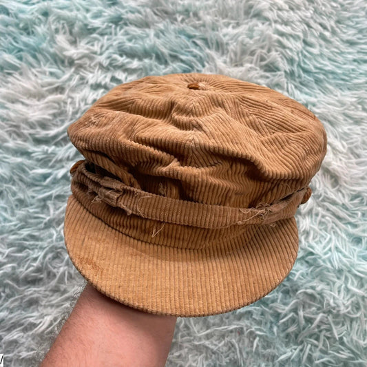 Vintage 80s Beige JS Wilson Worker Cap