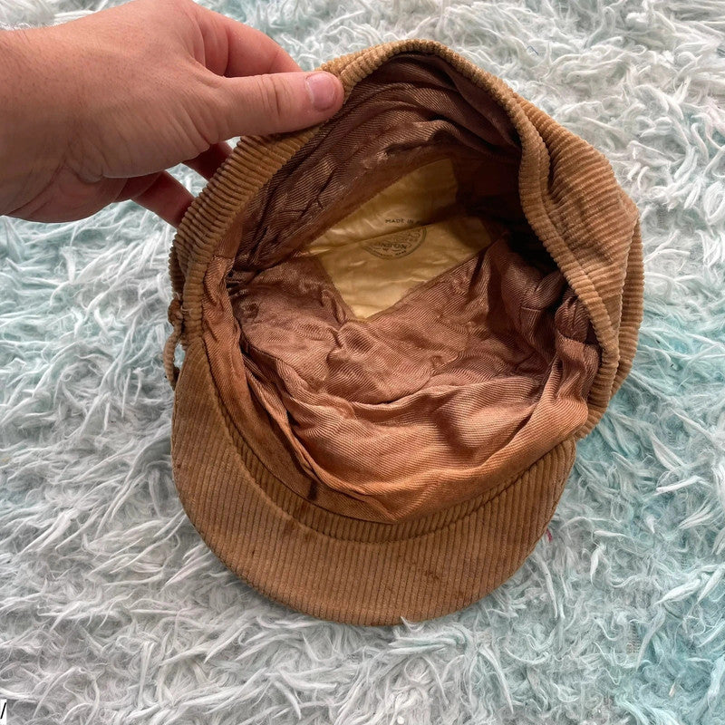 Vintage 80s Beige JS Wilson Worker Cap