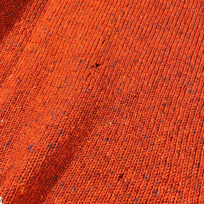 Vintage 90s Orange Irish Wool Knitted Jumper - Large
