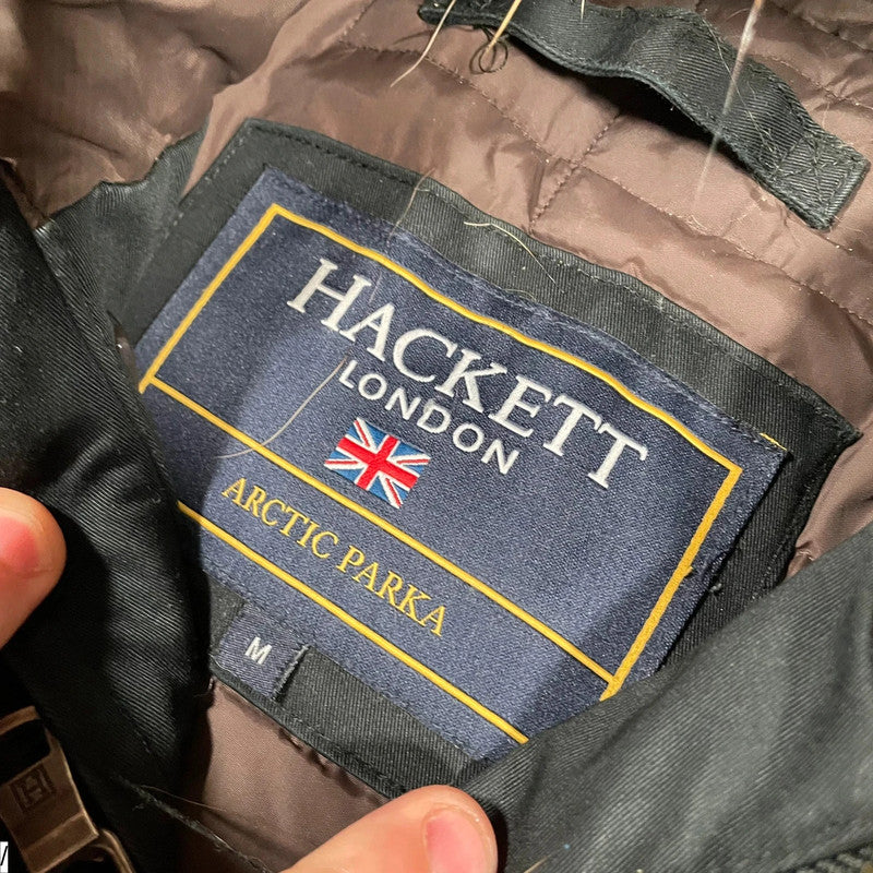 Black Hackett Arctic Parka Coat Jacket - Medium