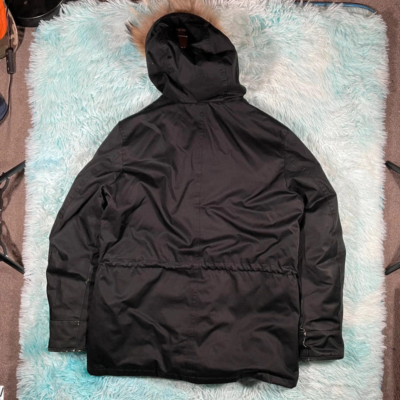 Black Hackett Arctic Parka Coat Jacket - Medium