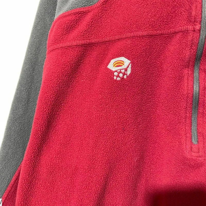 Red & Grey Mountain Hardwear 1/4 Zip Fleece Jumper - XL