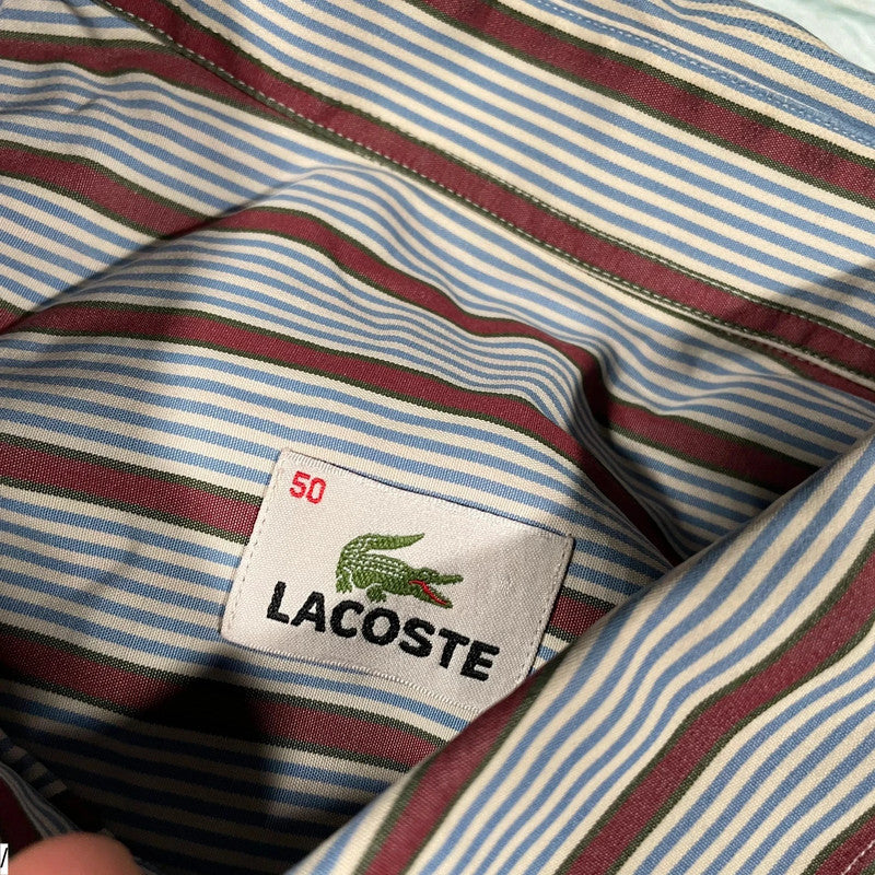 Vintage Lilac Striped Lacoste Shirt - XXL