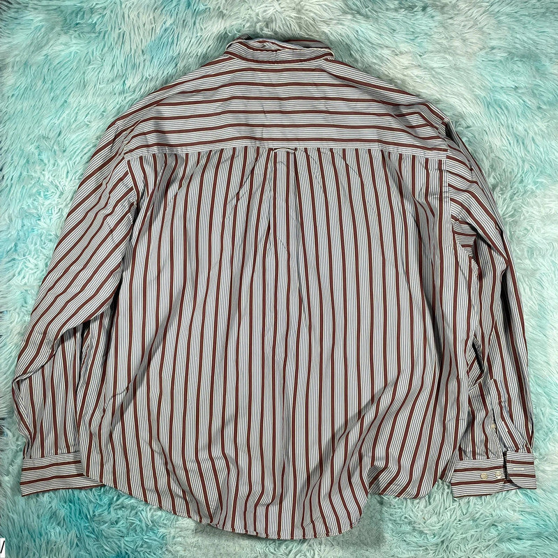 Vintage Lilac Striped Lacoste Shirt - XXL