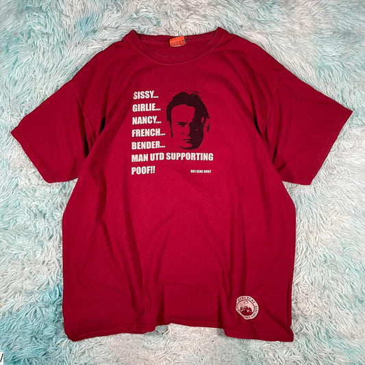Vintage Red Life of Mars Gene Hunt Graphic T Shirt