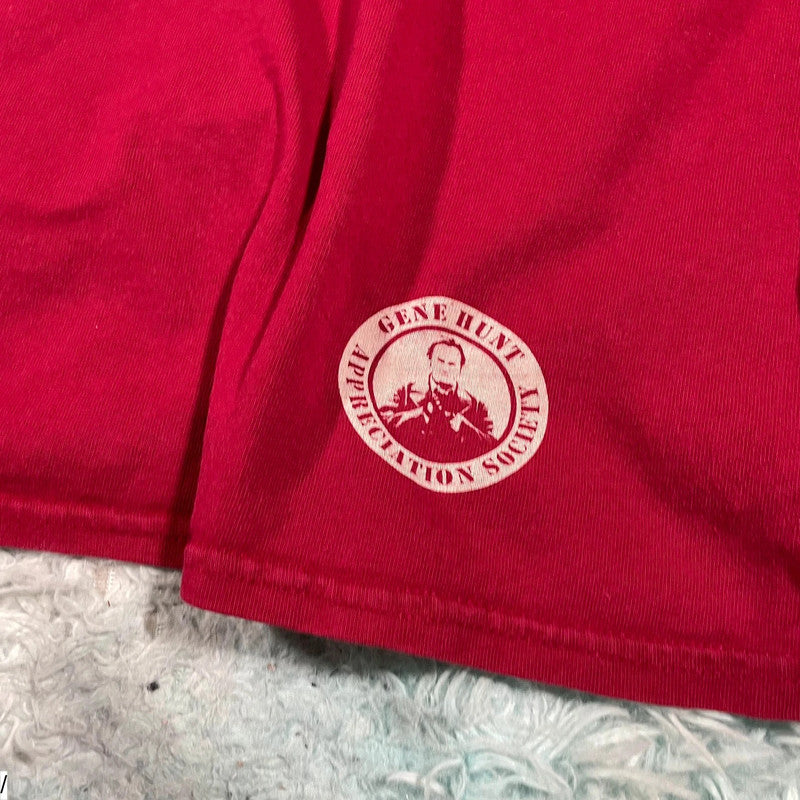 Vintage Red Life of Mars Gene Hunt Graphic T Shirt