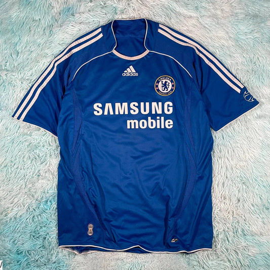 Vintage 2005-2006 Chelsea Shirt Adidas Home Kit - Large