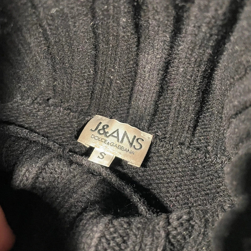 Vintage 90s Black Dolce & Gabbana Turtleneck Knitted Jumper - Small