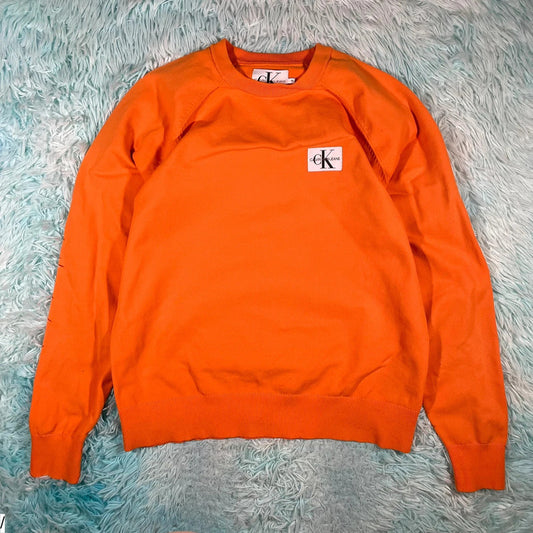 Orange Calvin Klein Sweatshirt - Medium