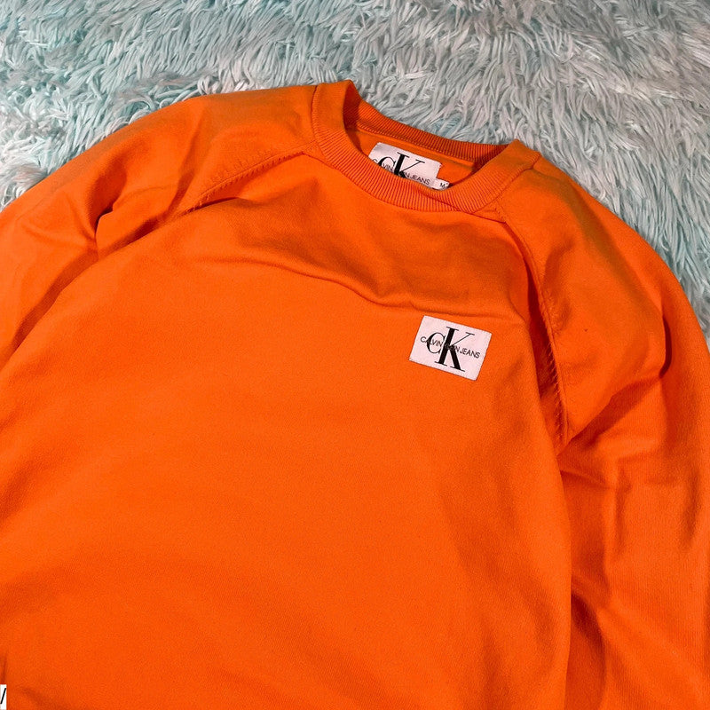 Orange Calvin Klein Sweatshirt - Medium