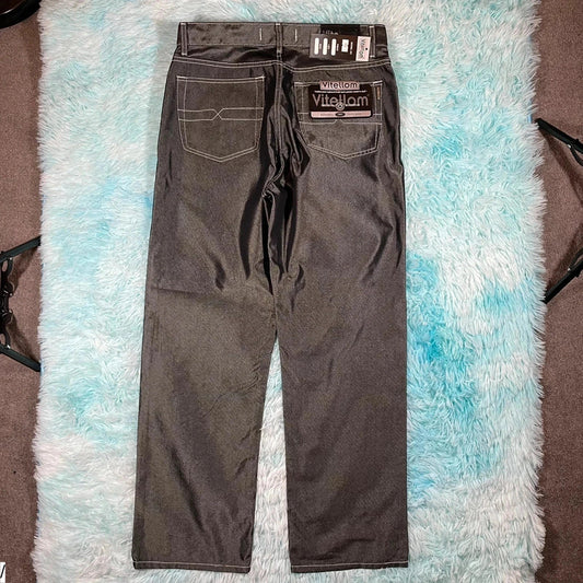Deadstock Vintage 90s Vitellom Jeans Silver - 38W 32L