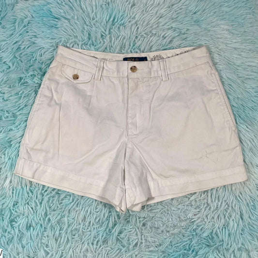 White Polo Ralph Lauren Chino Shorts - Size 4