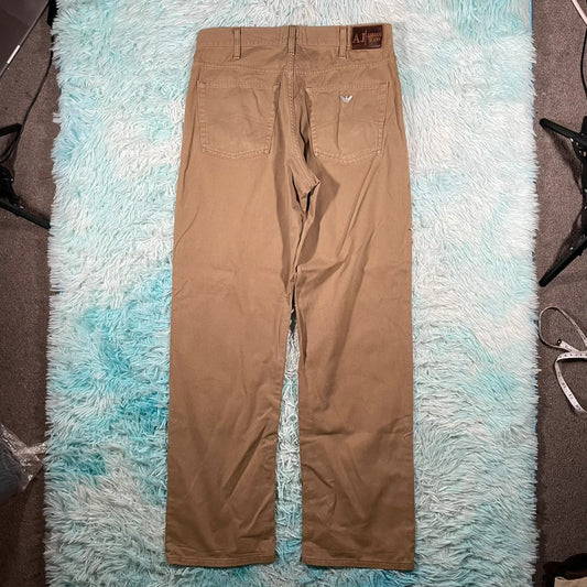 Vintage Y2K Brown Armani Jeans Trousers - W34