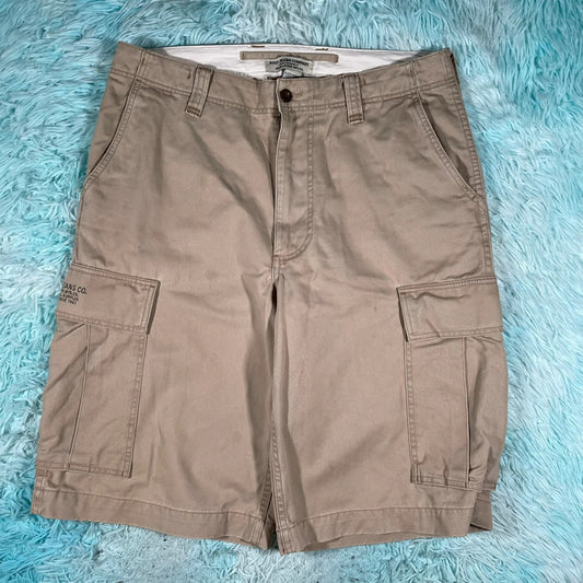 Vintage Beige Polo Jeans Ralph Lauren Cargo Shorts - W34